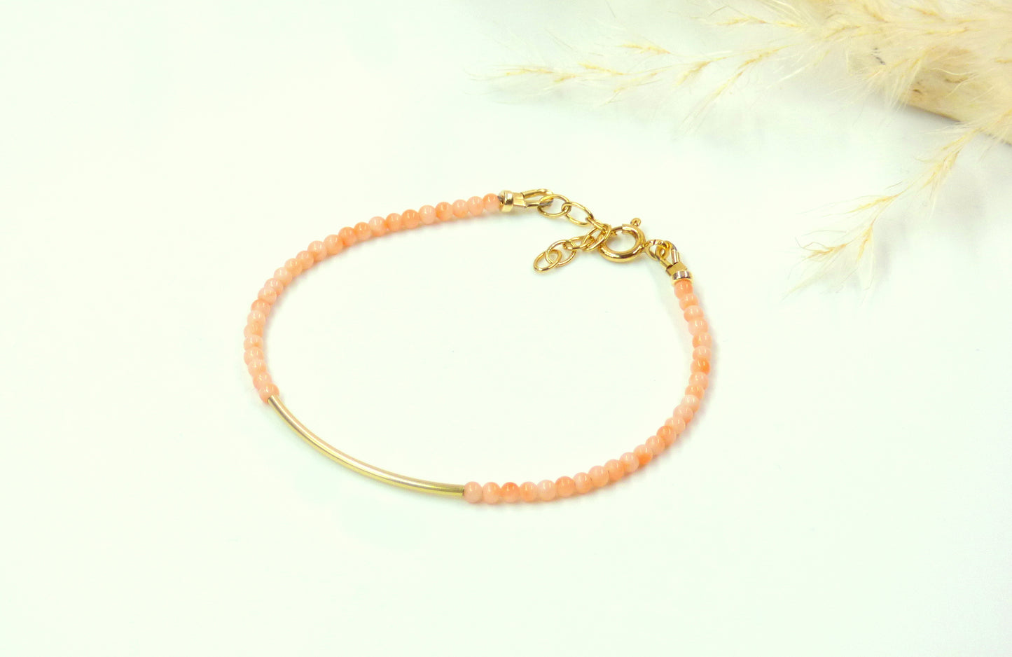 Japanese Deep Sea Pink Coral Bracelet